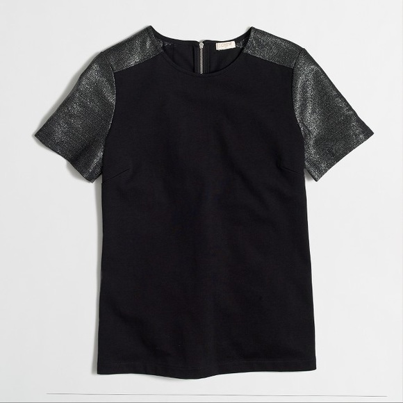 J. Crew Factory Tops - NWT J.Crew Factory Ponte Metallic Tweed T-shirt